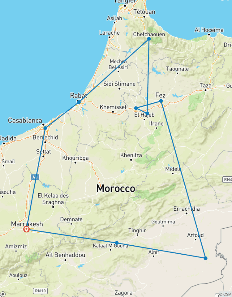 Helemaal Marokko – een privé-rondreis vanuit Marrakech – 11 dagen-rondreis