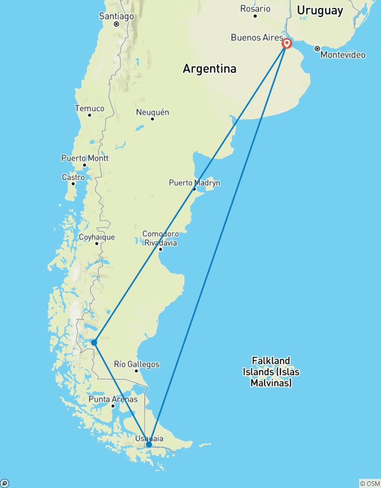 8 jours Premium Discovery Ushuaia & El Calafate au départ de Buenos Aires circuit