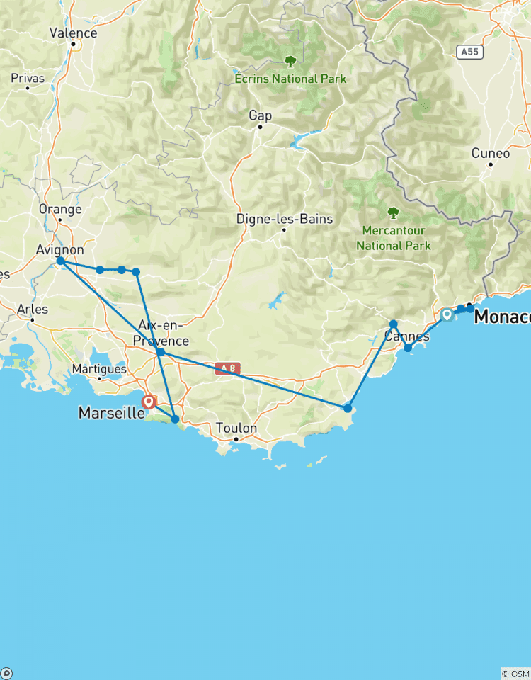 Côte d\'Azur & Provence In-Depth Entdeckungsreise Rundreise