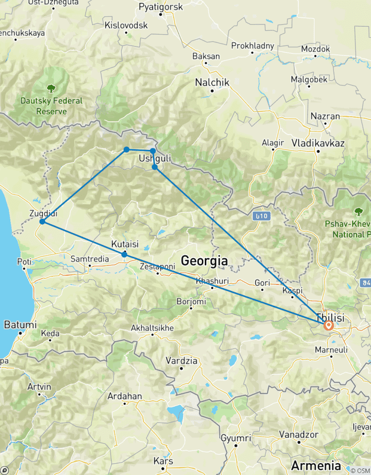 8 jours de trekking en groupe dans le Svaneti circuit