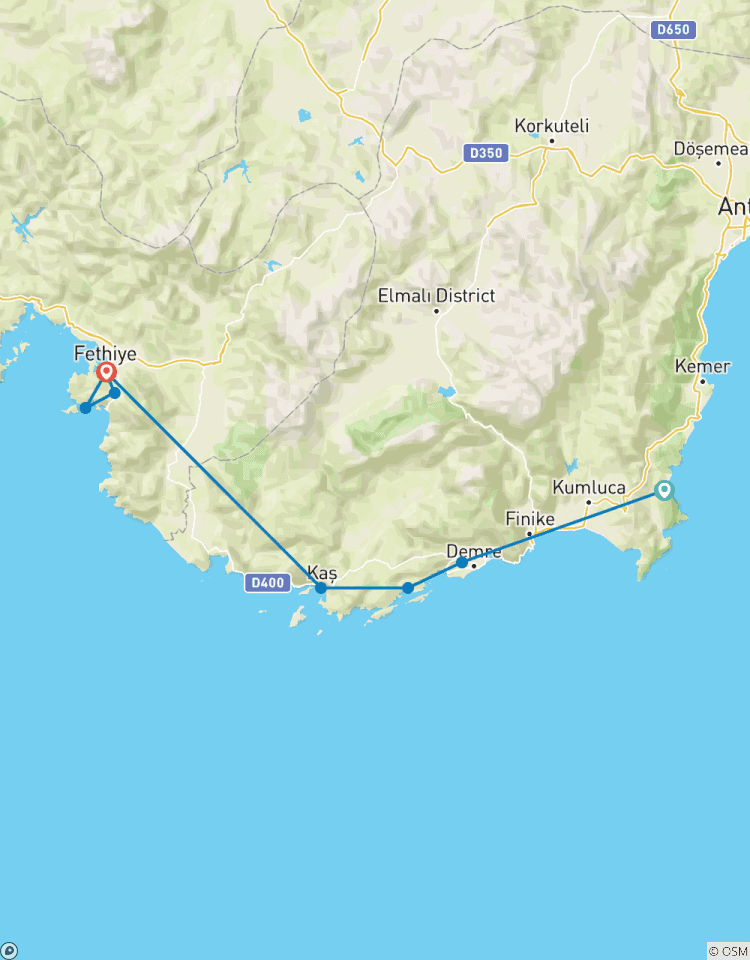 Circuito Olympos - Fethiye Crucero Azul3N(18-39\'s y Edad Mixta)