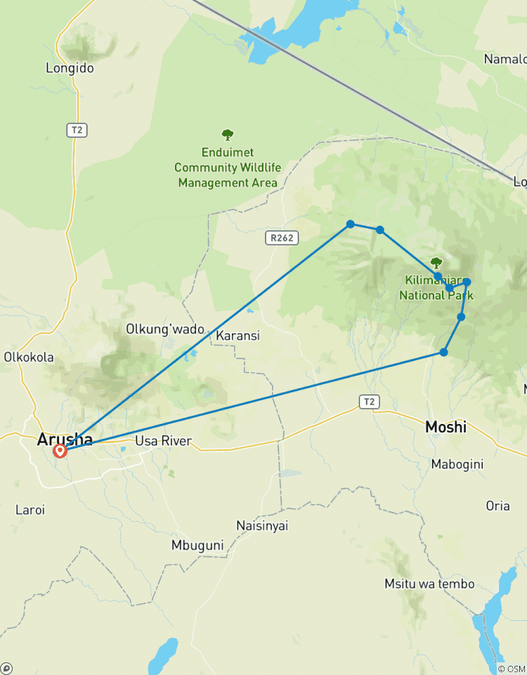 Ascension du Kilimandjaro, 8 jours sur la route de Lemosho circuit