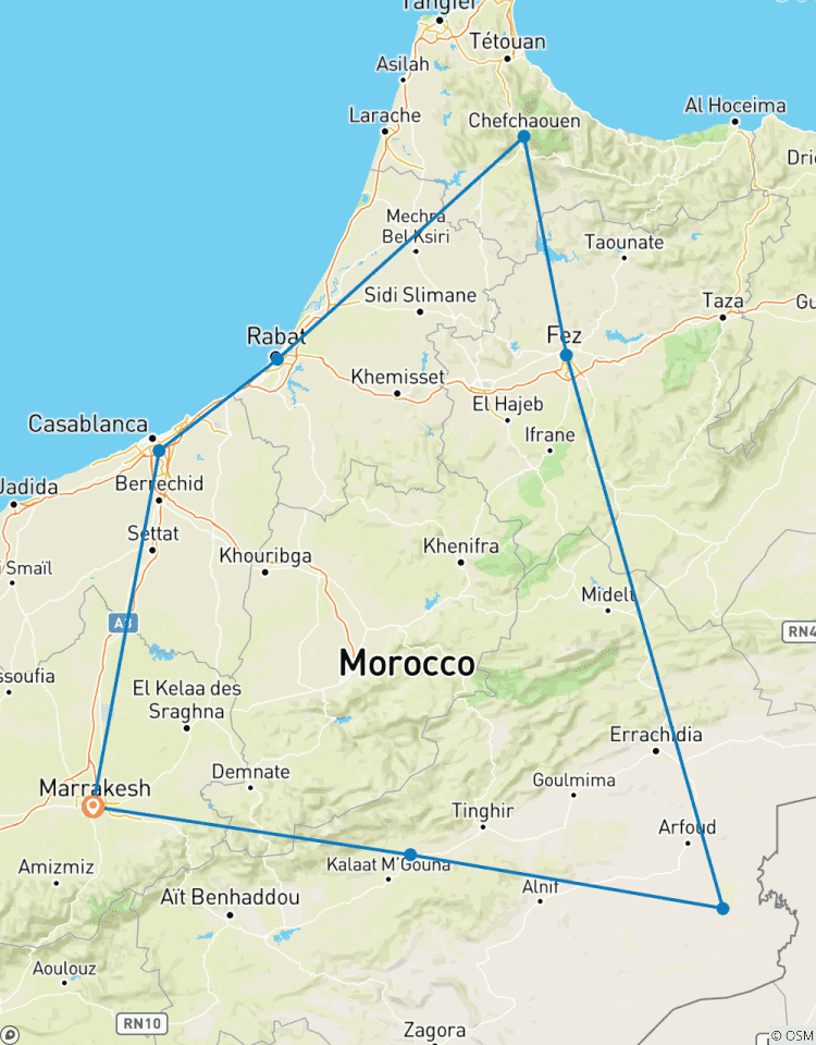 Circuit d\'une semaine au Maroc au départ de Marrakech circuit