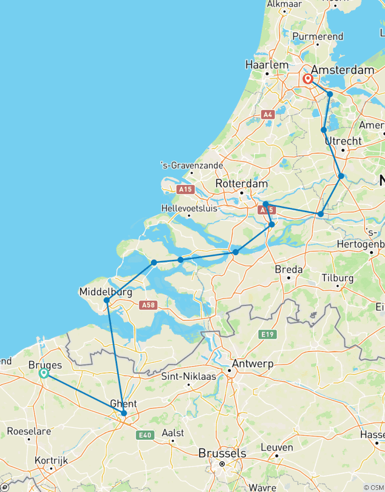 Bruges to Amsterdam, Bike & Barge in Belgium and Holland Tour