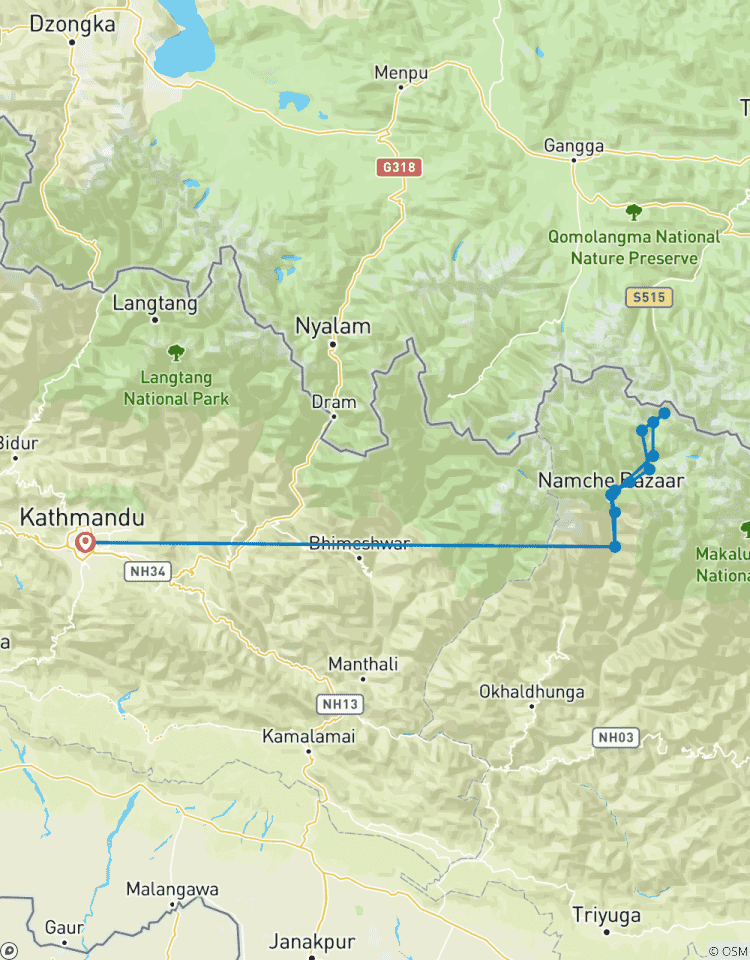 Circuito Excursión al campamento base del Everest