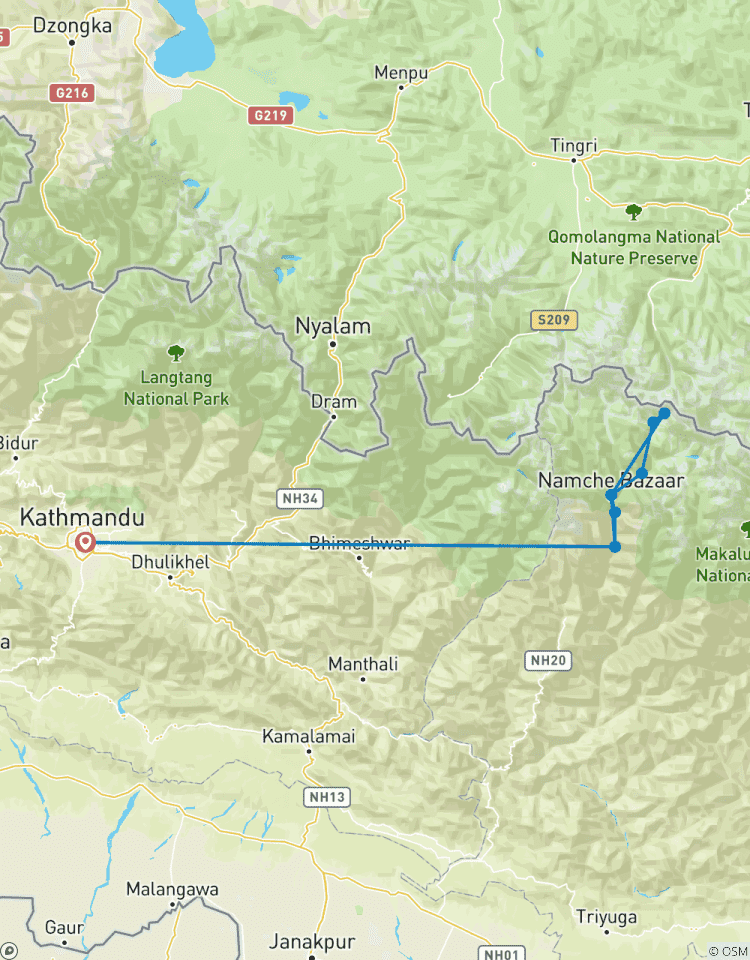 Trek au camp de base de l\'Everest circuit