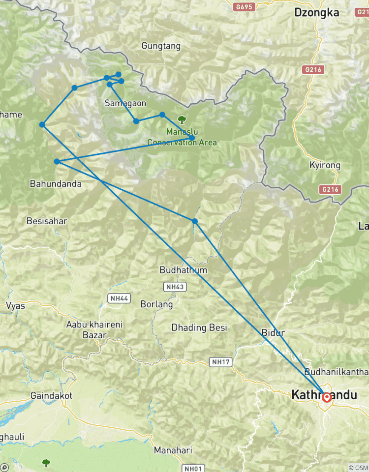 Circuito Excursionismo por el circuito del Manaslu