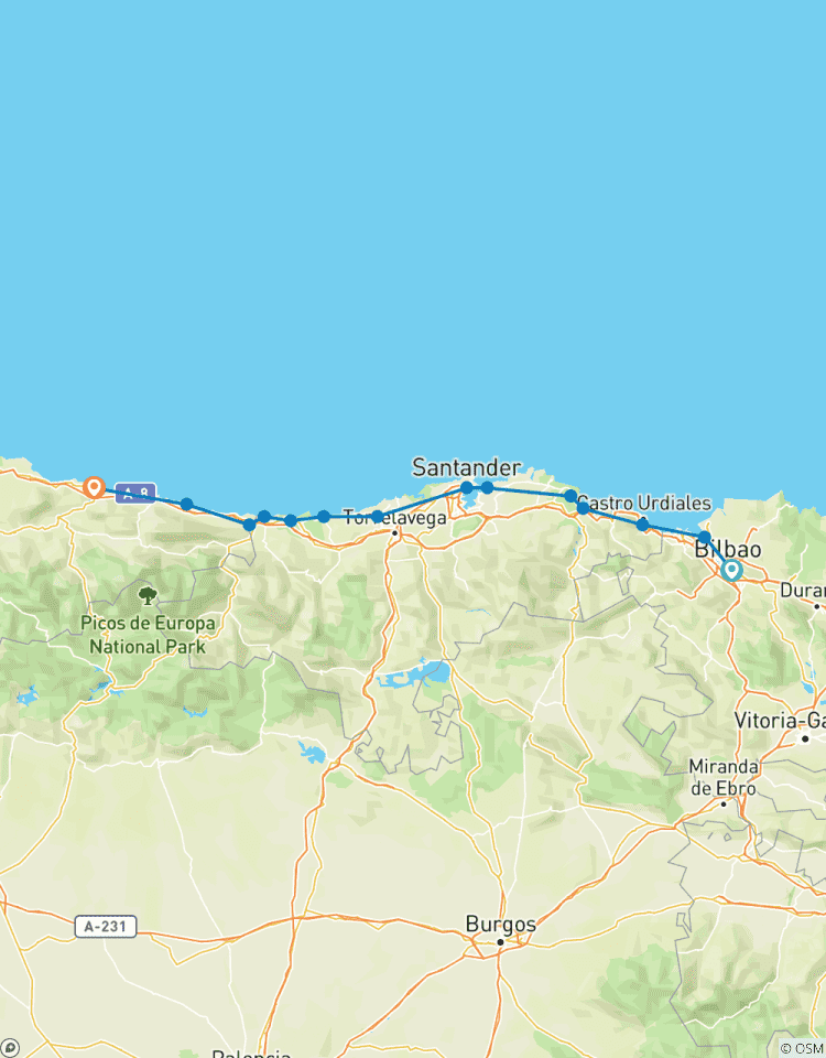Basque Country to Asturias Self-Guided Cycling Tour Tour