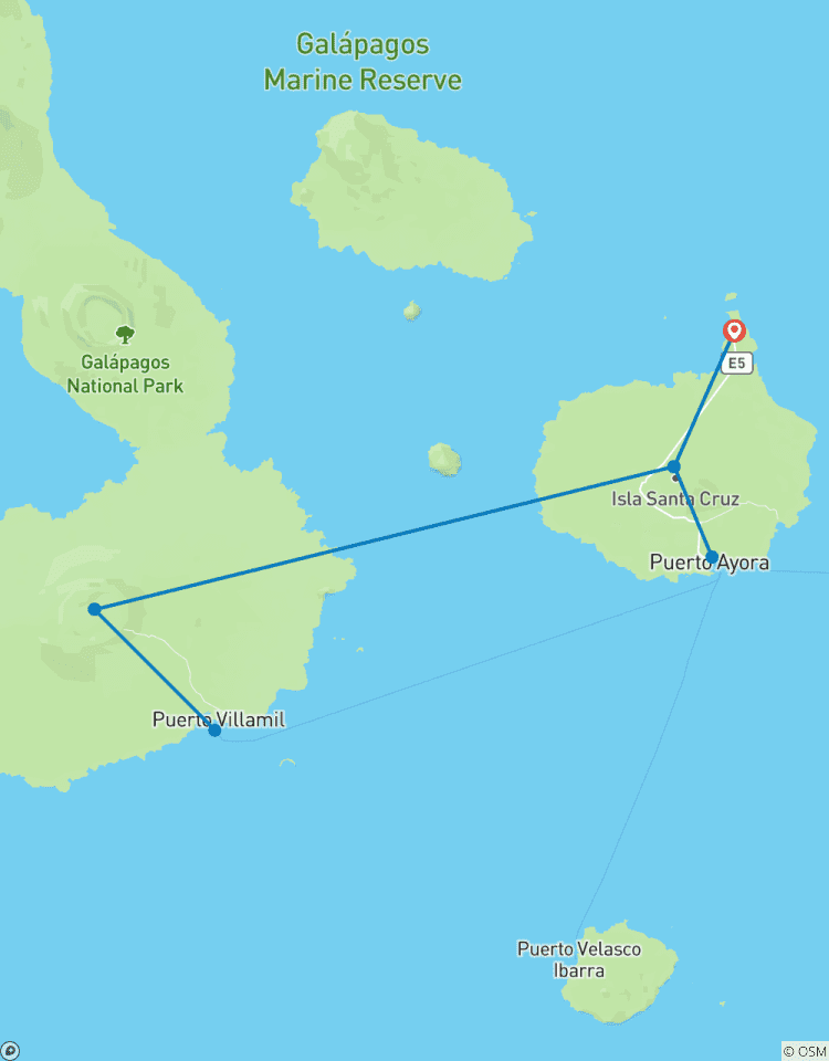 Circuito Circuito de 5 días a las islas Galápagos en Santa Cruz e Isabela