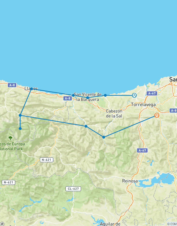 Cantabria & Asturias Self-Guided Cycling Tour Tour