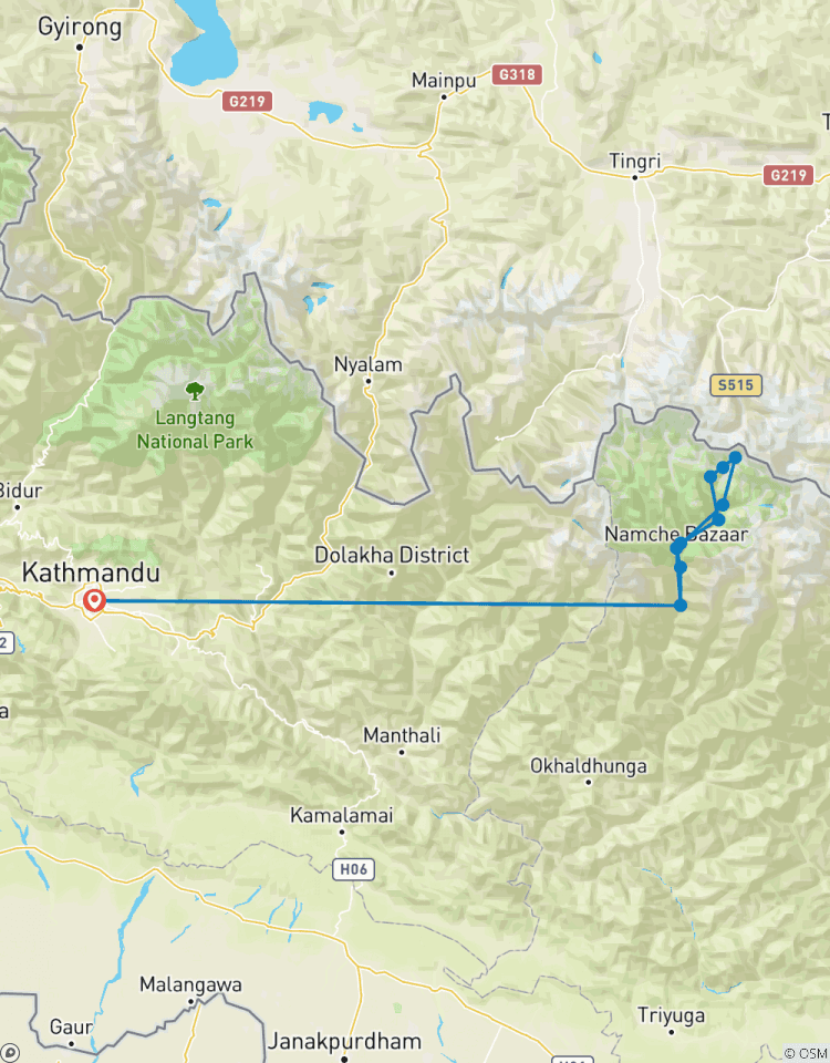 Everest Basislager Trekking Tour Rundreise