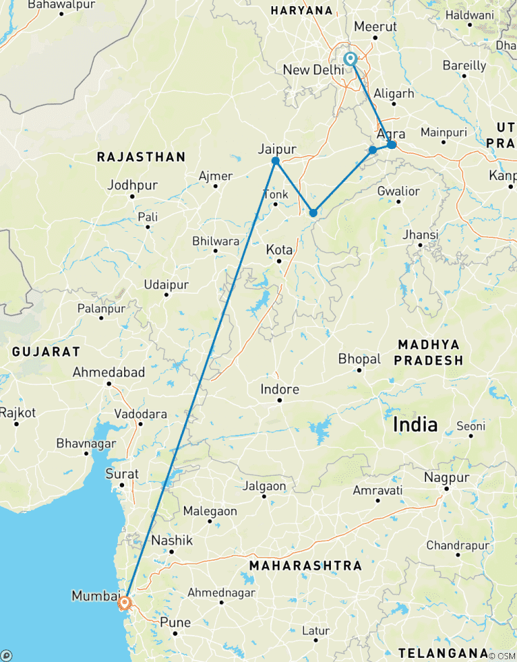 Best of India 8-Day Golden Triangle Tour with Mumbai & Ranthambore Tiger Safari – Flights Included Tour