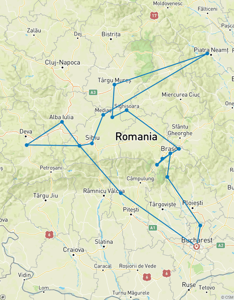 Visite privée de 6 jours de Dracula en Transylvanie au départ de Bucarest avec prise en charge et retour à l\'hôtel circuit