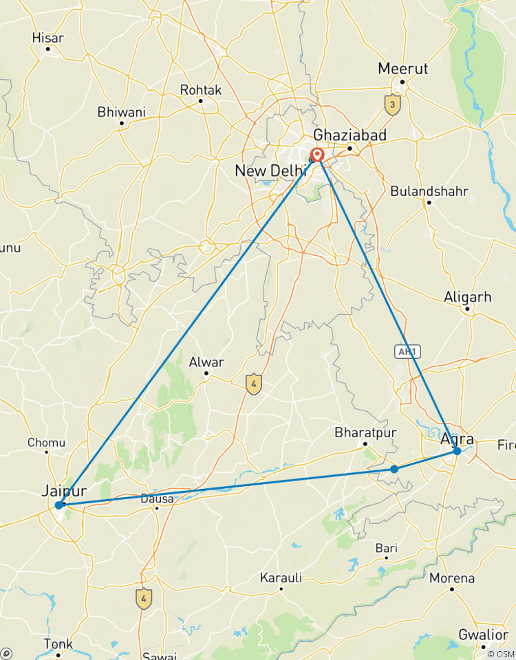 3 Day Golden Triangle Tour with Taj Mahal Sunrise/Sunset Tour