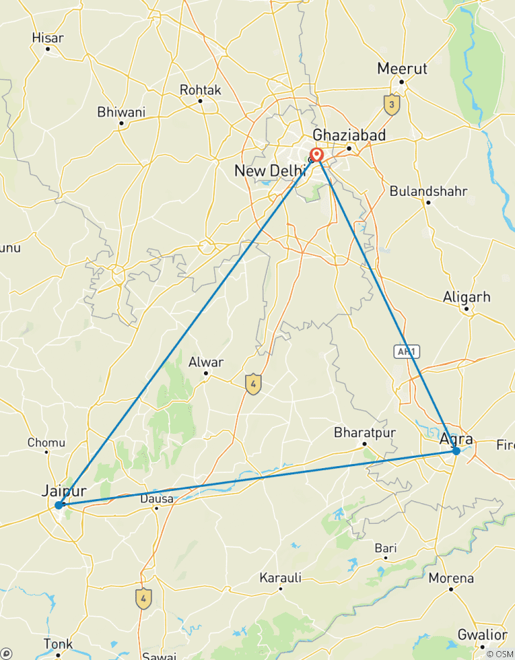 5 Days Golden Triangle Excursion Tour with Taj Mahal Sunrise/Sunset Tour