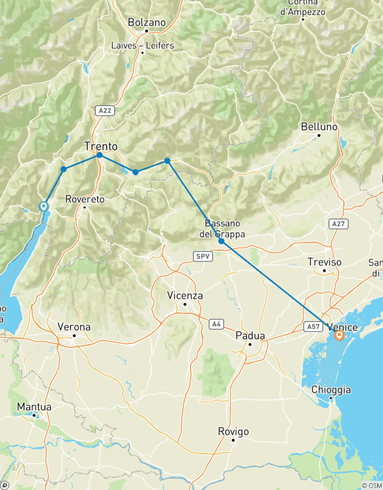 Circuito Del lago de Garda a Venecia