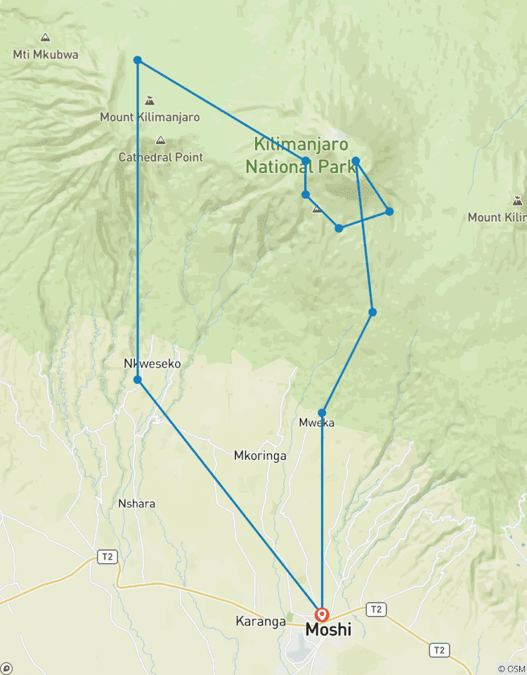 Circuito Kilimanjaro ascensión ruta Machame 6 días
