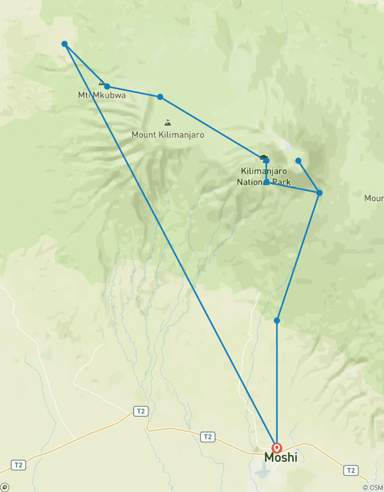 Circuito Subida al Kilimanjaro ruta Lemosho 8 días