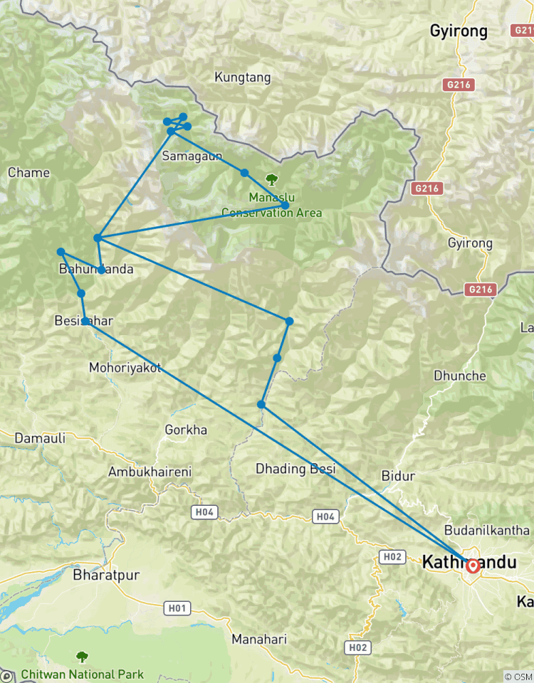 Circuito Excursionismo por el circuito del Manaslu 14 - días