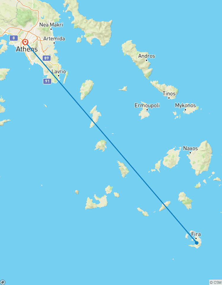 Athen & Santorini Rundreise - 5 Tage - Premium Rundreise