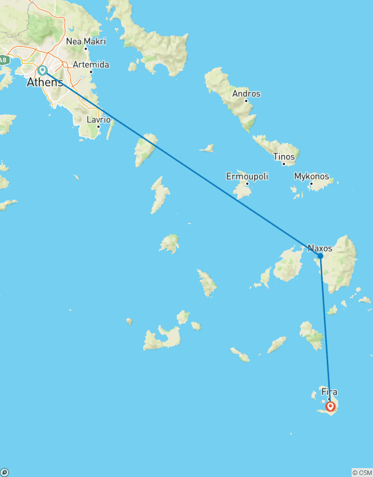 Athen, Naxos & Santorini - 6 Tage Rundreise