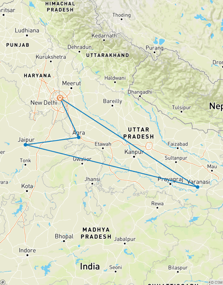 Circuito Circuito al triángulo de oro con Varanasi - hoteles de 5 estrellas