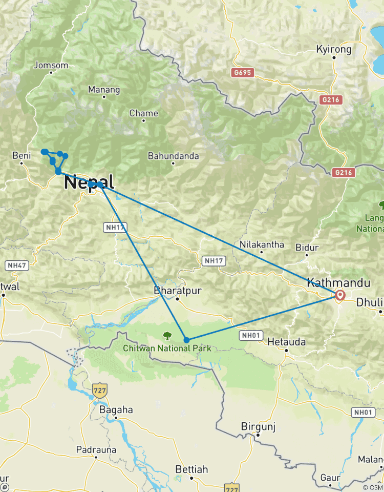 Circuito Circuito de experiencia real en Nepal 12 días