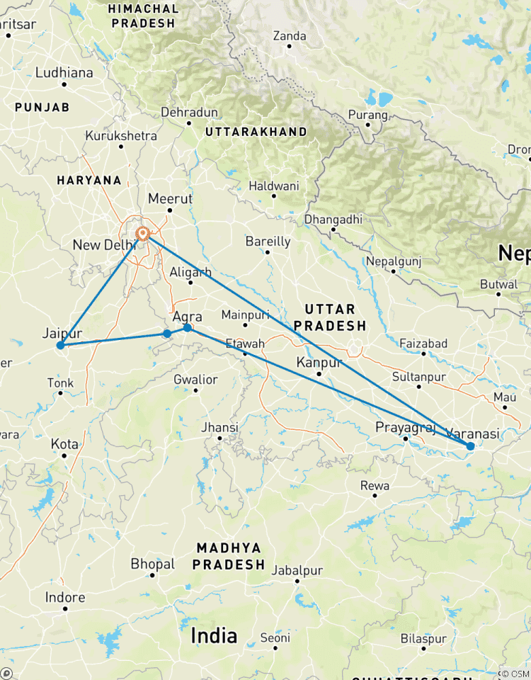 Golden Triangle Tour with Varanasi with Taj Mahal Sunrise Tour