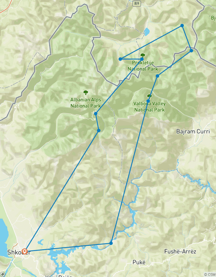 Gipfel des Balkans: Wanderung jenseits der Grenzen von Albanien & Montenegro - 8 Tage Rundreise