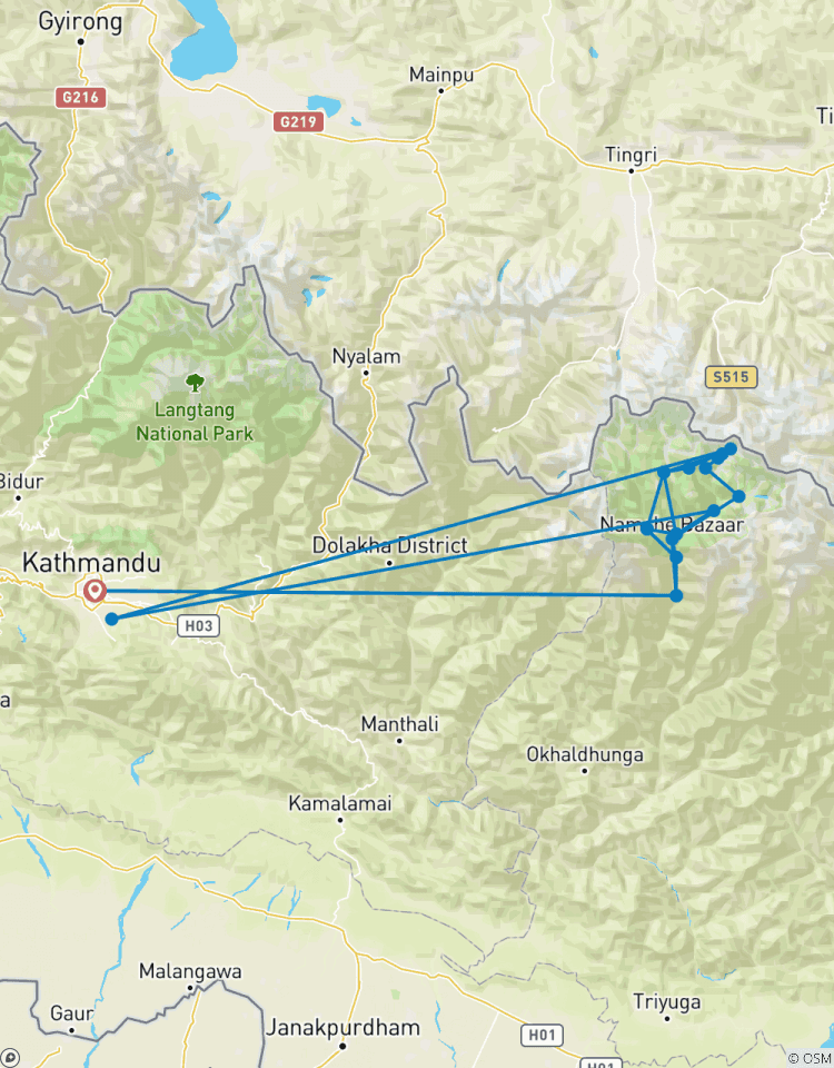 Trekking au col de l\'Everest circuit