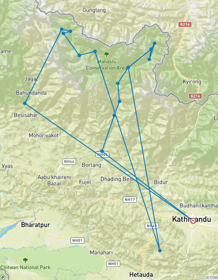 Trekking dans la vallée du Manaslu et du Tsum circuit