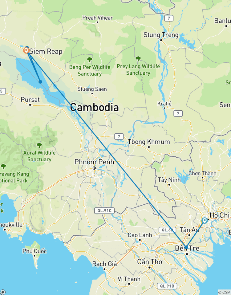 Vietnam - Cambodge - 7 jours et 6 nuits (Ho Chi Minh Ville et Siem Reap) circuit
