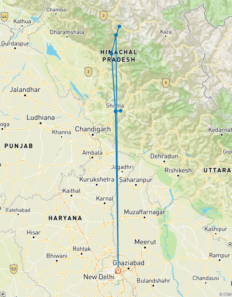 Circuito 7 noches / 8 días - Shimla Manali Kullu circuito