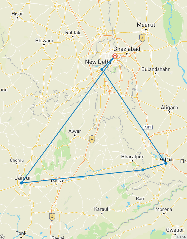 2 Nuits 3 Jours Delhi Agra Jaipur (Triangle d\'Or) circuit