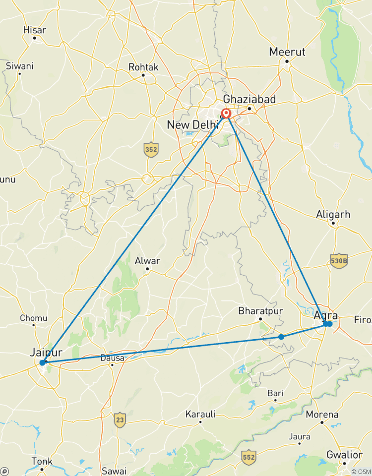 Circuit privé au Triangle d\'Or de 3 nuits et 4 jours : Delhi, Agra et Jaipur circuit