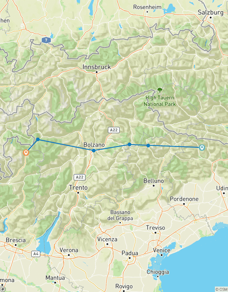 Trans Dolomites Challenge (6 destinations) Tour