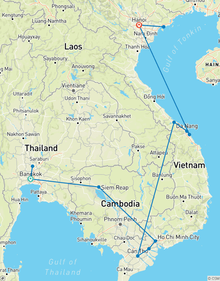 Thailand, Kambodscha & Vietnam Privatreise 18 Tage Rundreise