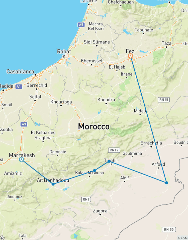 Marrakesch nach Fes: Abenteuerreise - 4 Tage Rundreise