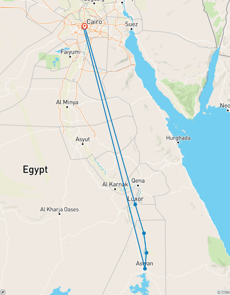 Wonder Egypte 7 Dagen (Piramides van Gizeh , Gem Museum , Nijlcruise Aswan . Luxor & Rondreis met de slaaptrein)-rondreis