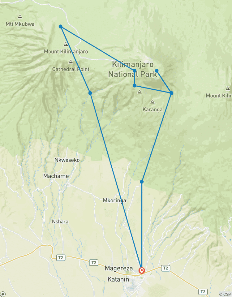 Machame Route - 6 Tage Rundreise