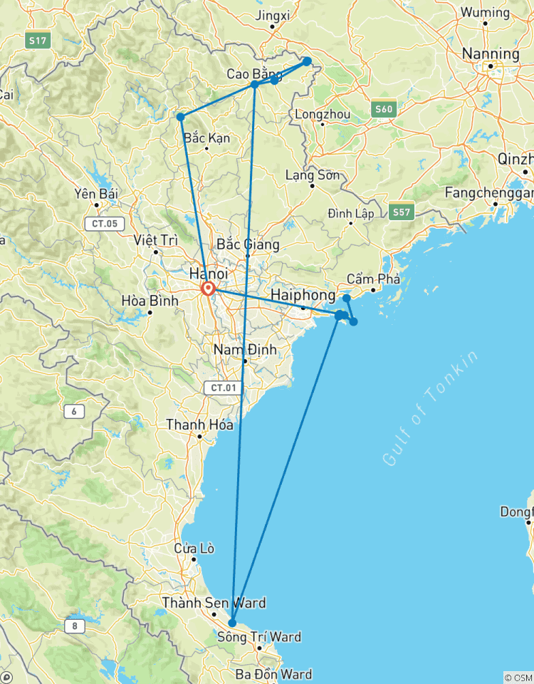 Aventure à la frontière du nord sur l\'île de Cat Ba 8 jours 7 nuits circuit