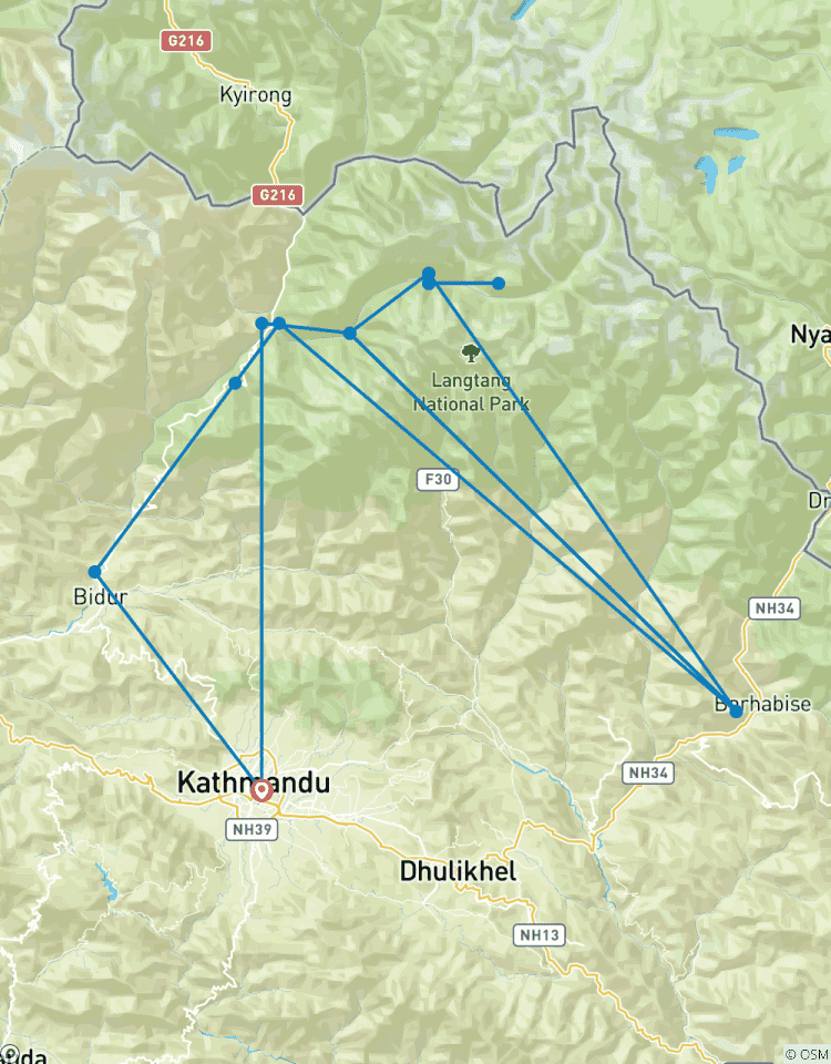 Langtang-Tal Trekking Tour Rundreise