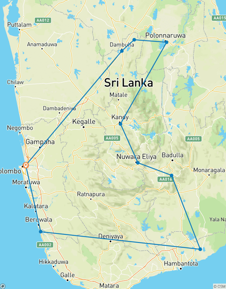 Circuito Grupo de viaje en solitario a Sri Lanka
