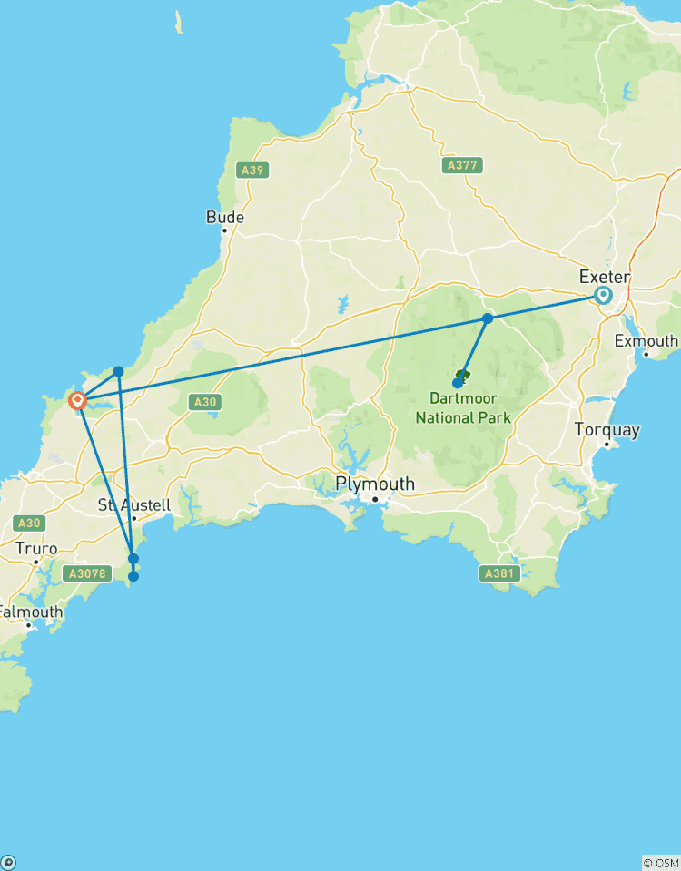 Devon und Cornwall Wandertour Rundreise