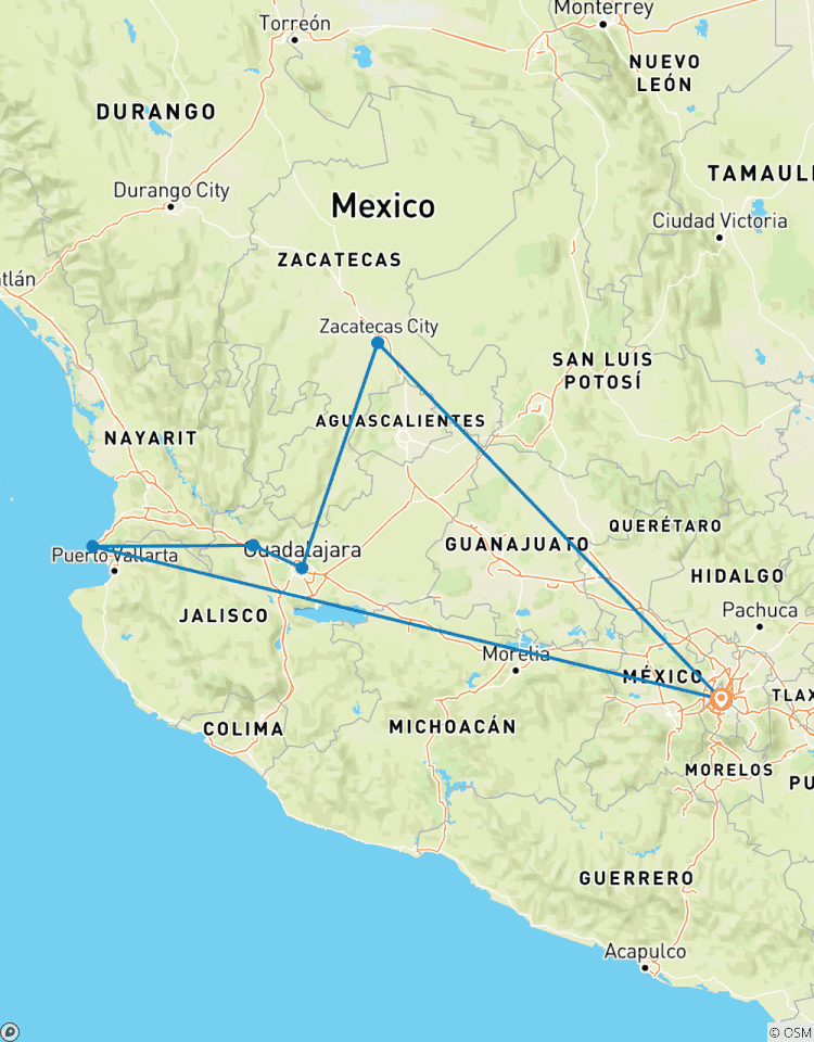 Visite de Guadalajara : Découvrez les villes coloniales, les ruines, la Tequila et les plages circuit