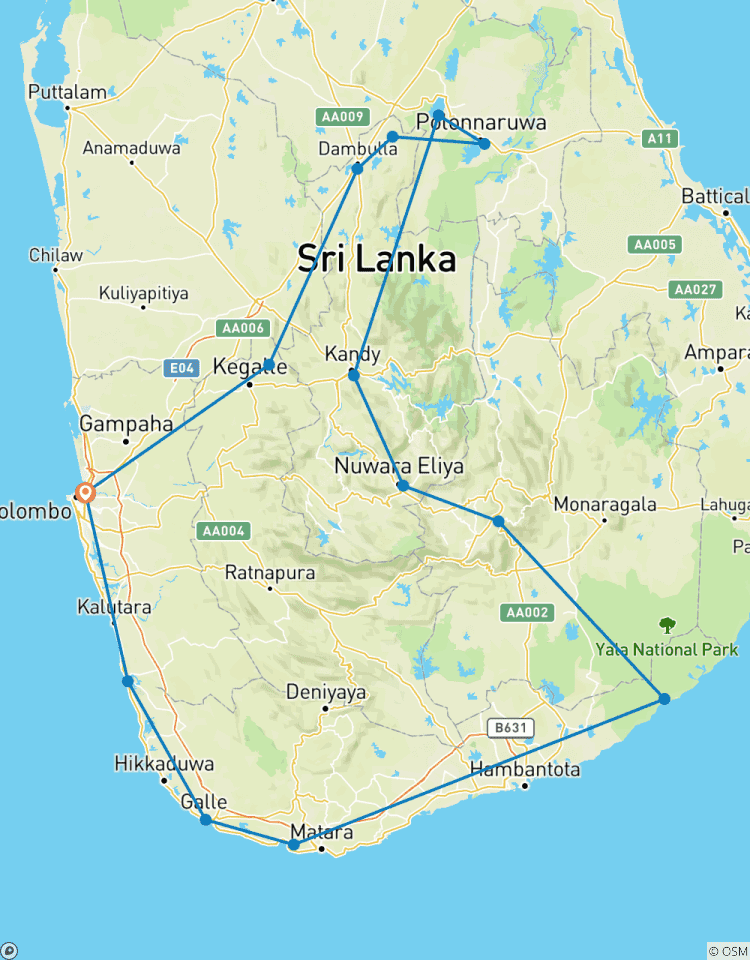 Circuito Circuito de Aventura y Cultura por las Islas de Sri Lanka