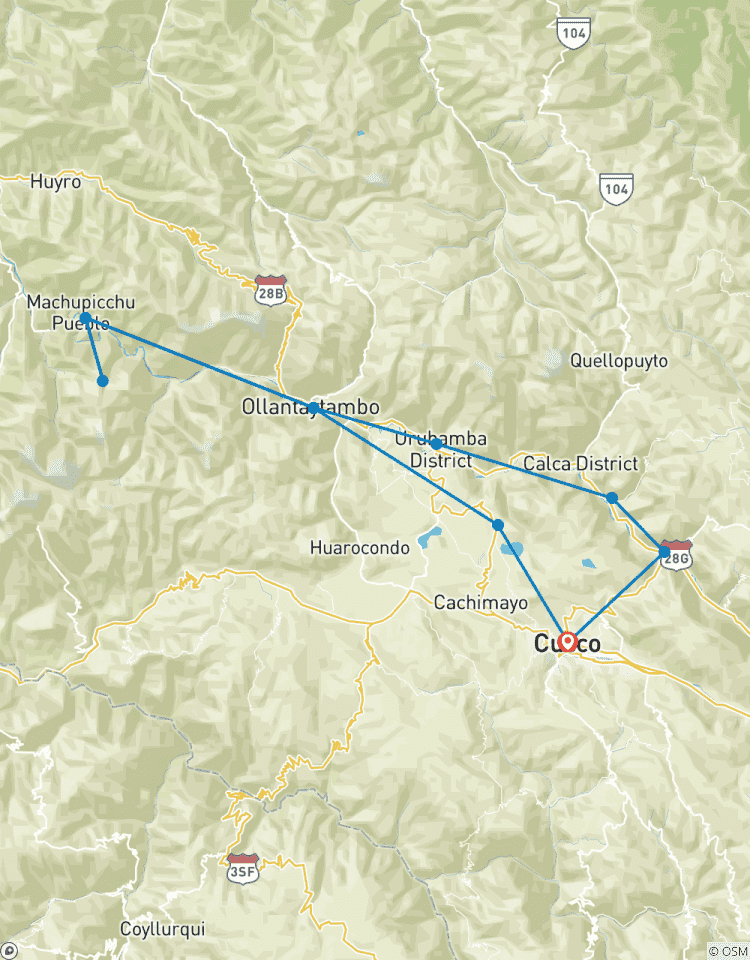 Machupicchu und das heilige Tal 2 Tage/1 Nacht Rundreise