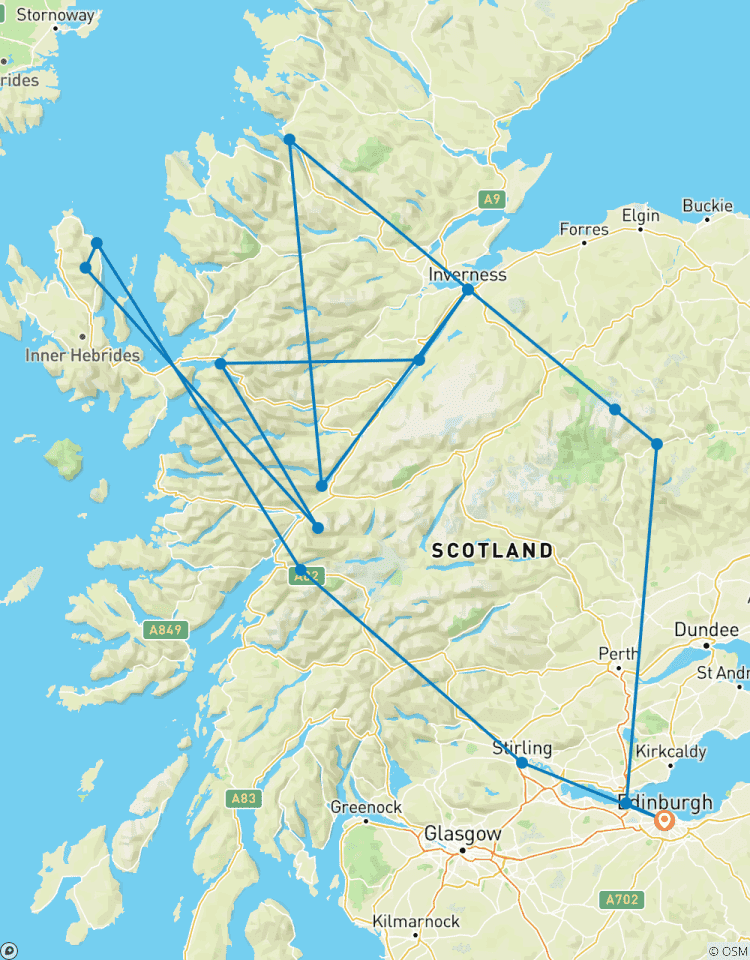 Schottland NC500 Route im Luxuswagen, voreingestelltes Navi geführt Rundreise