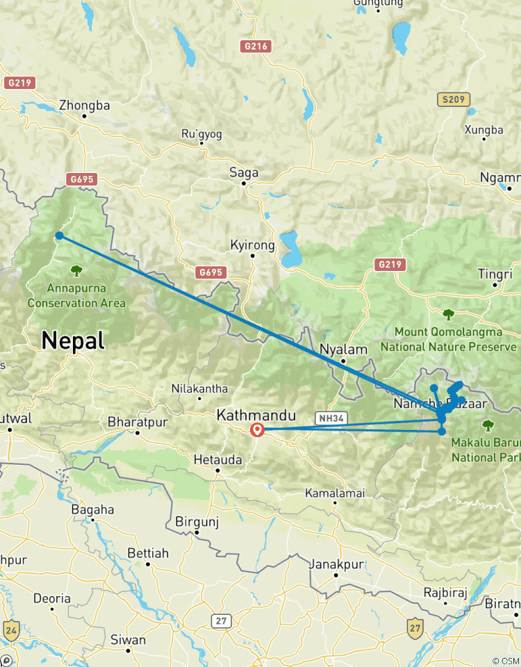 Everest Basiskamp Trek voor Senioren-rondreis
