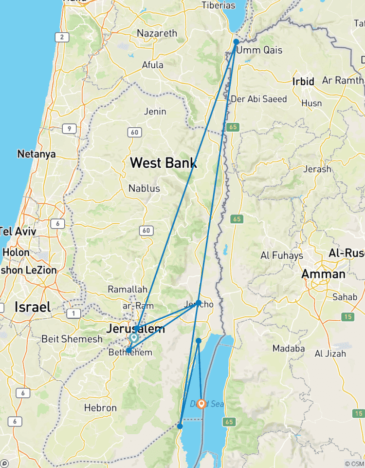 Jérusalem, Massada, Bethléem et Jéricho, 3 jours circuit